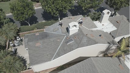 Two techs on Sea Cliff Roof